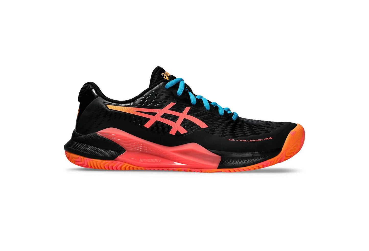 Asics Gel-Challenger 14 Padel Shoes - Black/Blazing Coral