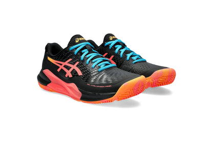 Asics Gel-Challenger 14 Padel Shoes - Black/Blazing Coral