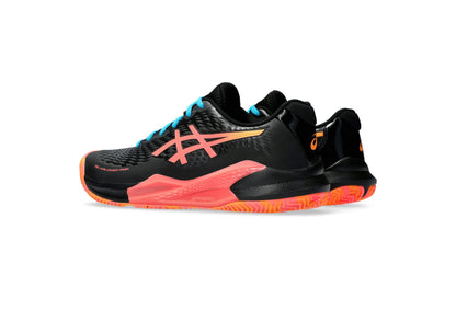 Asics Gel-Challenger 14 Padel Shoes - Black/Blazing Coral