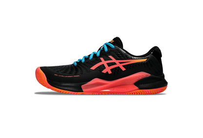 Asics Gel-Challenger 14 Padel Shoes - Black/Blazing Coral