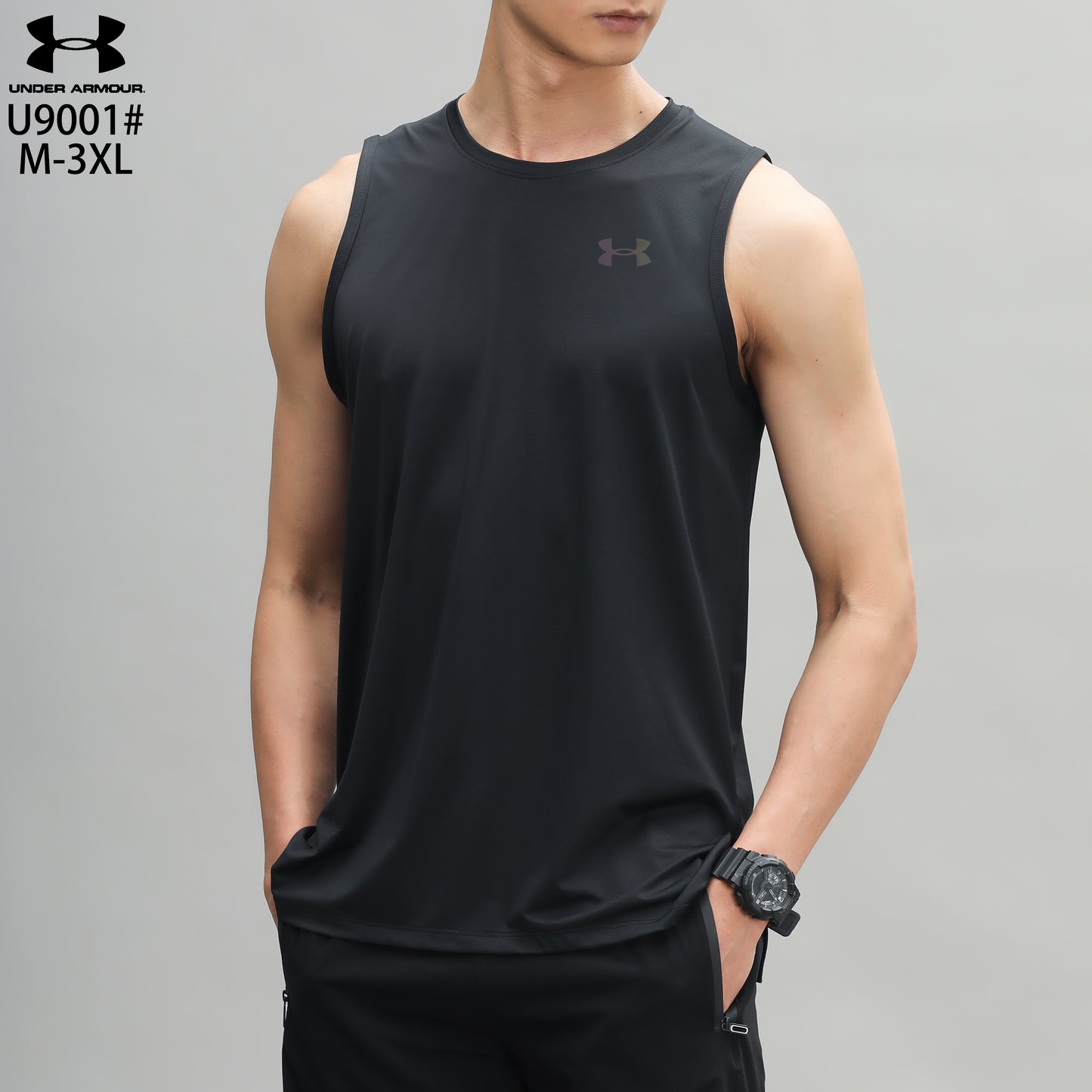 Men's UA Imported HeatGear Sleeveless - Black