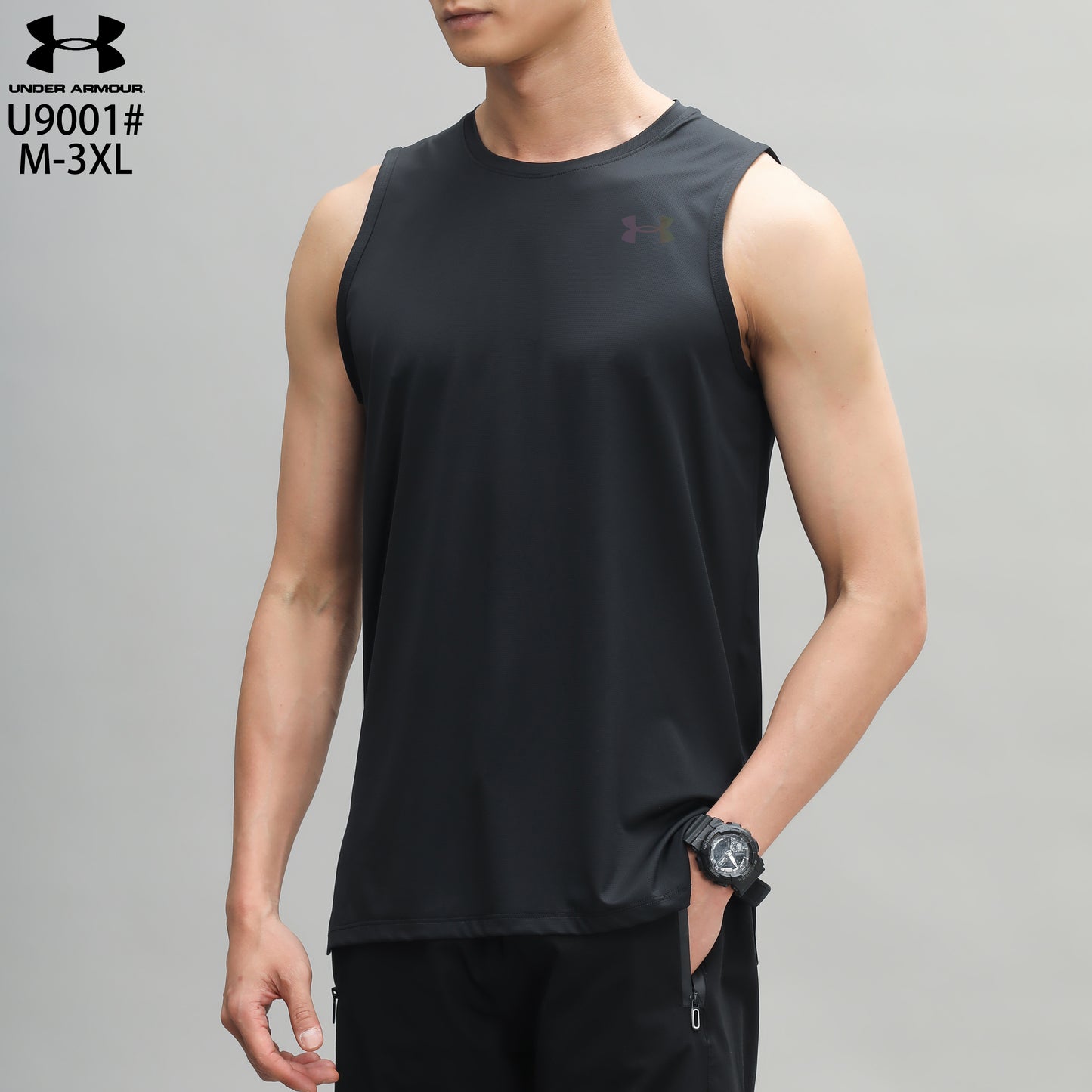 Men's UA Imported HeatGear Sleeveless - Black