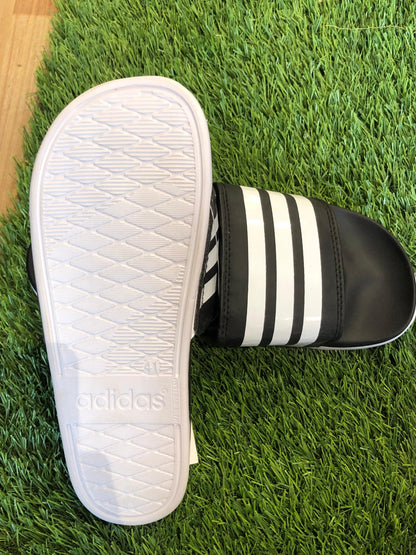 Adidas Adilettes Comfort Slides 3 Stripes - Black/White