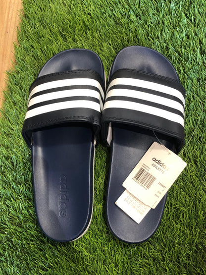 Adidas Adilettes Comfort Slides 3 Stripes - Blue/White