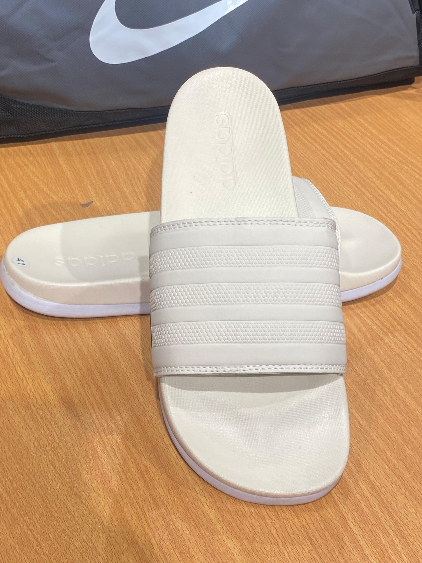 Adilettes Comfort Slides - Cream White