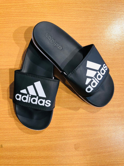 Adidas Adilettes Comfort Slides - Black/White