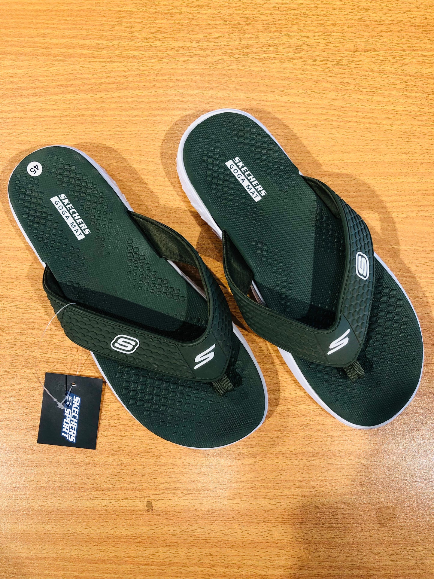 Sketchers Goga Mat Technology Slippers - Green