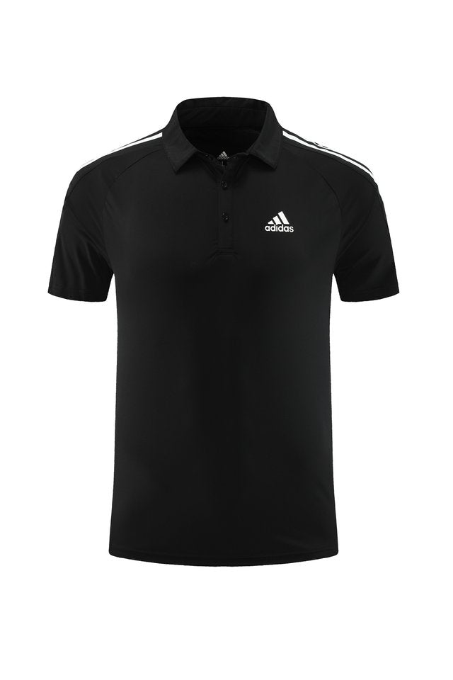 Adidas Premier 3 Stripes Polo Shirt - Black