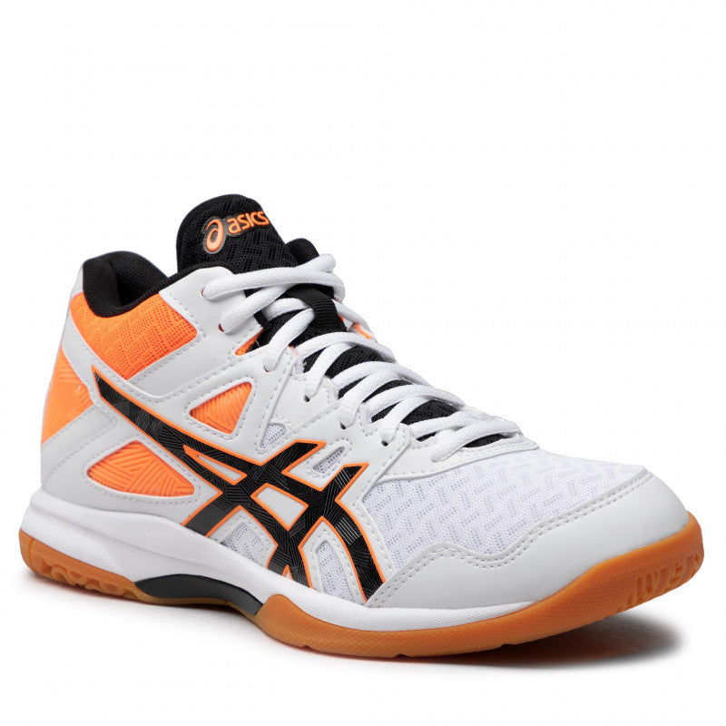 Asics GEL-TASK MT 2 Indoor Court Shoes - WHITE / SHOCKING ORANGE