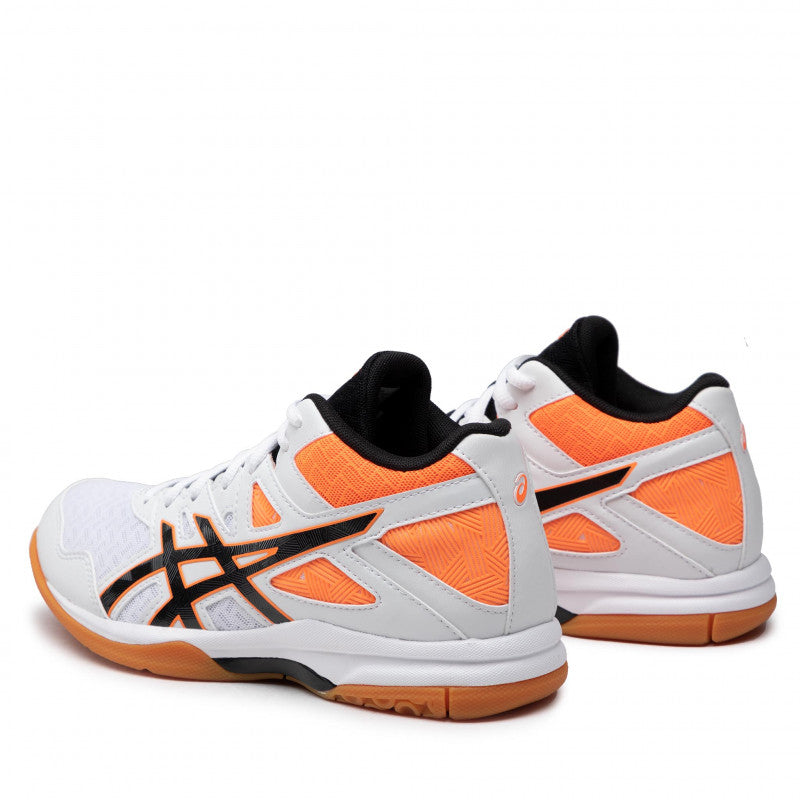 Asics GEL-TASK MT 2 Indoor Court Shoes - WHITE / SHOCKING ORANGE