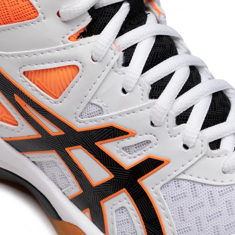 Asics GEL-TASK MT 2 Indoor Court Shoes - WHITE / SHOCKING ORANGE