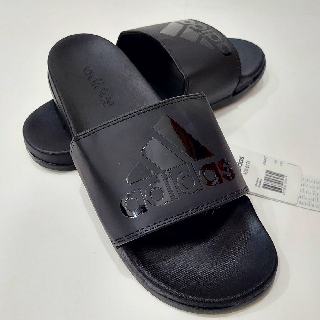 Adidas Adilettes Comfort Slides - All Black