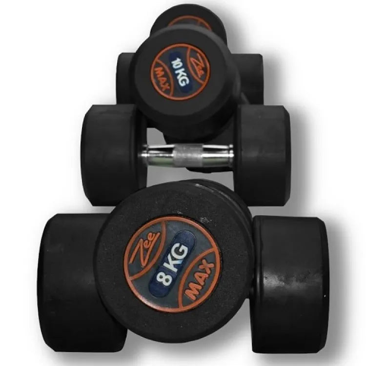 Zee Max Rubber Dumbells (Round Shape) - 1 Pair