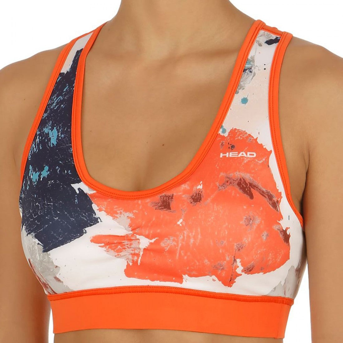 Head Vision Graphic Sports Bra Women - Coral