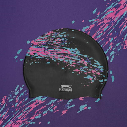 Slazenger Printed Silicone Swim Cap