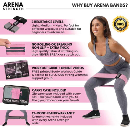 Arena Strength Hip Bands - Set Of 3