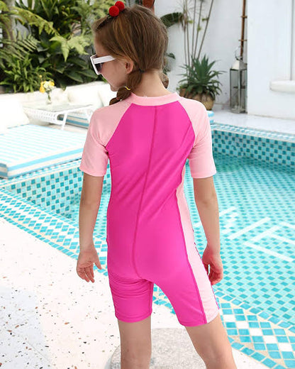 Sonecs Girls UpTo Knee Swim Suit - Pink