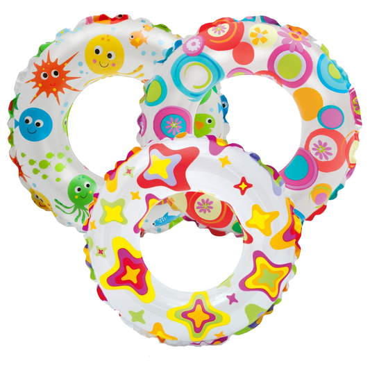 Intex Lively Print Swim Rings 24" - (6-10 Years)