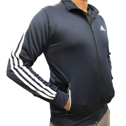 Adidas Essential 3 Stripes Track Top - Navy Blue