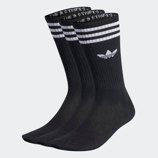 Adidas Solid Crew Socks Unisex - Black (1 Pair)